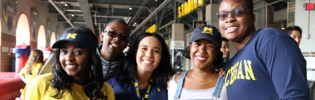 Students at Go Blue Mix at the Big House