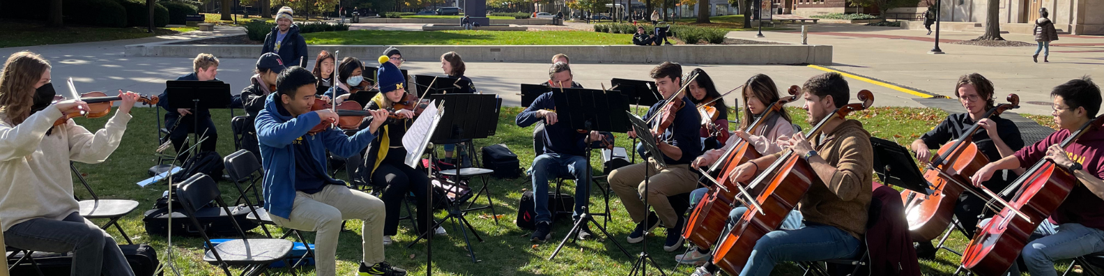 students performing