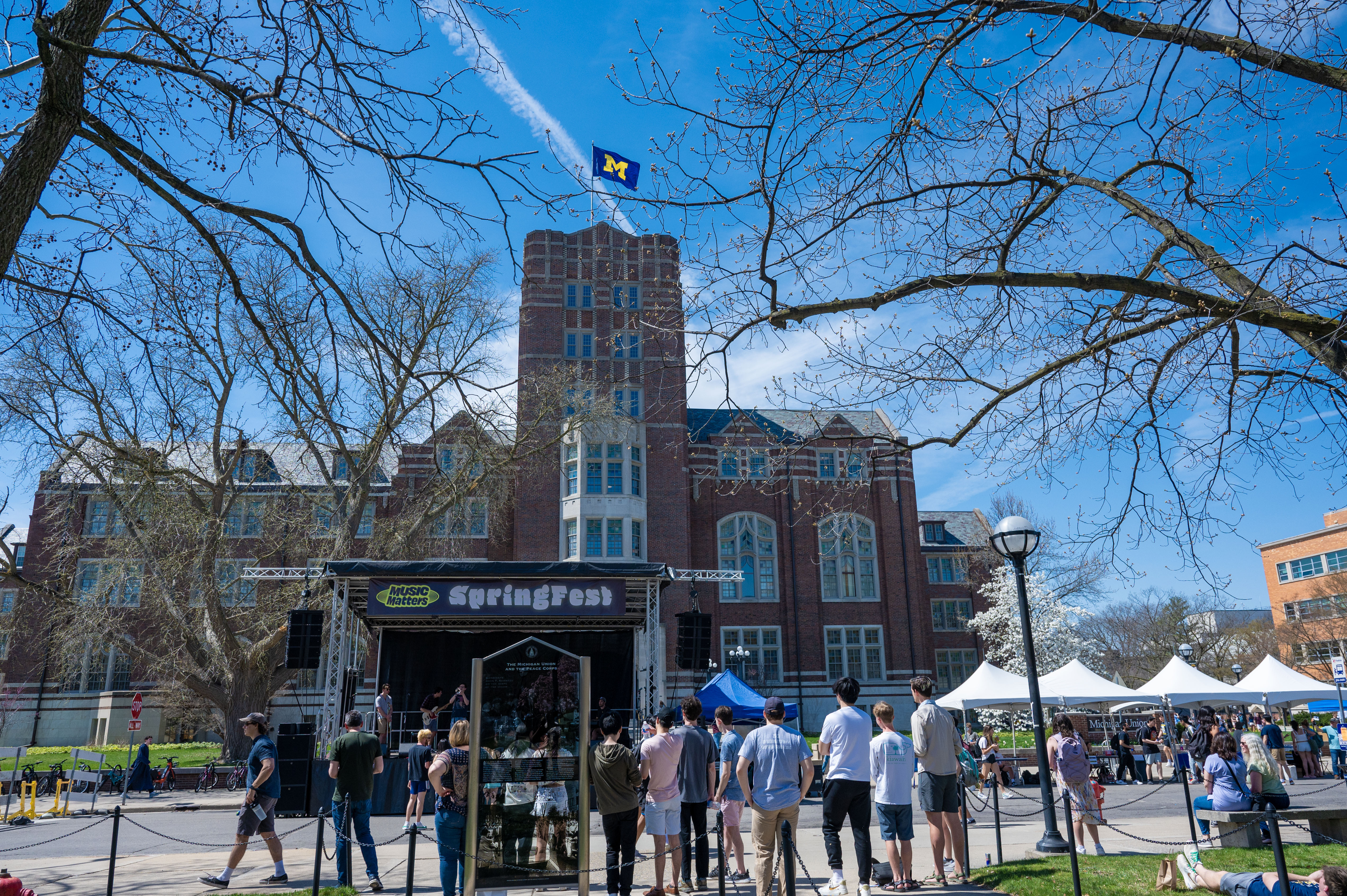 springfest event happening outside of Michigan Union building