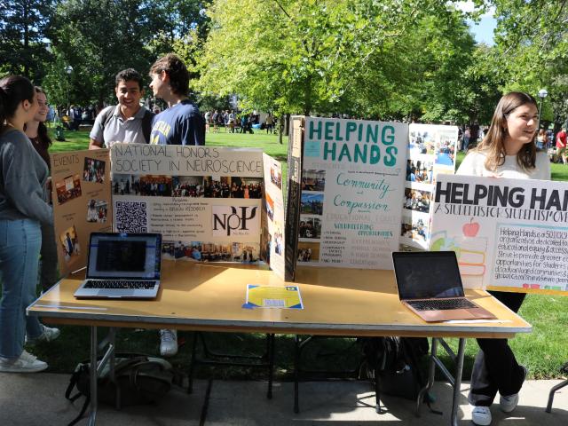 National Honors Society in Neuroscience and Helping Hands both work to recruit students to their clubs
