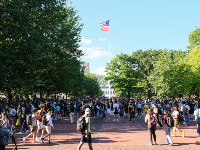 photo of the central campus diag at the University of Michigan